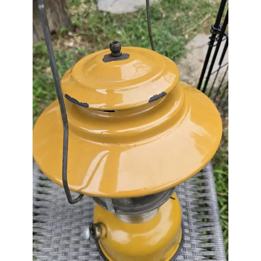 Vintage Coleman 228H Gold Bond Lantern Yellow 2/74 Nice Condition Untested